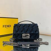 Fendi Baguette Chain Midi Dark Blue FF 24x7x14.5cm - 1