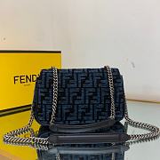 Fendi Baguette Chain Midi Dark Blue FF 24x7x14.5cm - 6