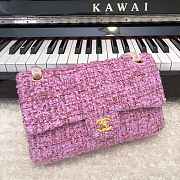 Chanel Flap Bag Classic Bag Tweed Pink 25.5 × 6.5 x 15.5cm - 1
