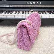 Chanel Flap Bag Classic Bag Tweed Pink 25.5 × 6.5 x 15.5cm - 6