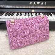Chanel Flap Bag Classic Bag Tweed Pink 25.5 × 6.5 x 15.5cm - 2