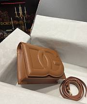 Dolce & Gabbana Calfskin DG Logo Brown Bag 16x20x5.5cm - 3