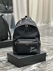 YSL Embroidered City Backpack In Canvas 31 x 41 x 22 cm - 1