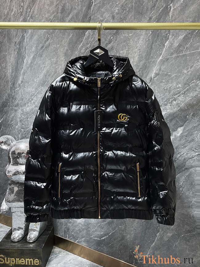 Gucci Hooded Jacket Black Winter Coat  - 1