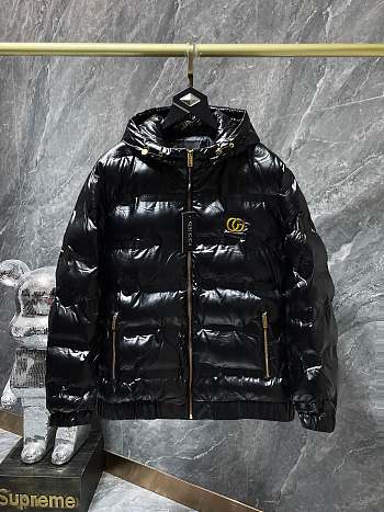 Gucci Hooded Jacket Black Winter Coat 