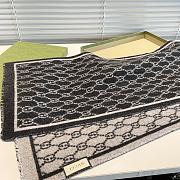 Gucci Black And White Scarf 32x180cm - 3