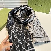 Gucci Black And White Scarf 32x180cm - 2