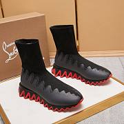 Christian Louboutin Sharky Sockman Black Sneakers  - 1