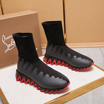 Christian Louboutin Sharky Sockman Black Sneakers 