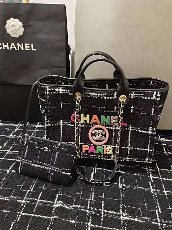 Chanel Tweed Large Shopping Bag 30 × 50 × 22 cm