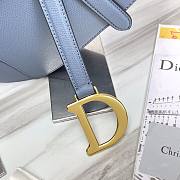 Dior Saddle Blue Gold 25.5x20x6.5cm - 2