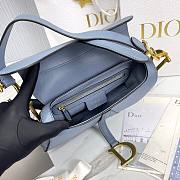 Dior Saddle Blue Gold 25.5x20x6.5cm - 3