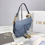 Dior Saddle Blue Gold 25.5x20x6.5cm - 4