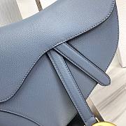 Dior Saddle Blue Gold 25.5x20x6.5cm - 6