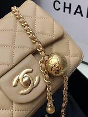 Chanel Flap Bag Lambskin Beige 17cm - 5