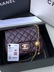 Chanel Flap Bag Lambskin Wine 17cm - 1