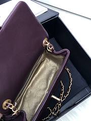 Chanel Flap Bag Lambskin Wine 17cm - 6