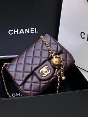 Chanel Flap Bag Lambskin Wine 17cm - 2