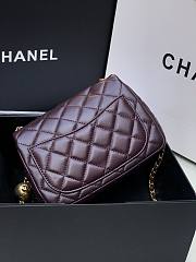 Chanel Flap Bag Lambskin Wine 17cm - 4