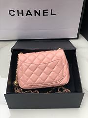 Chanel Flap Bag Lambskin Pink 17cm - 5