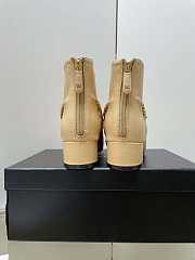 Chanel Women’s Shoes Short Beige Boots - 2