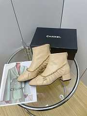 Chanel Women’s Shoes Short Beige Boots - 6