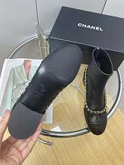 Chanel Women's Shoes Short Black Boots - 6