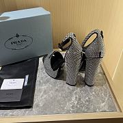 Prada Satin Platform Sandals With Crystals 13.5cm - 3