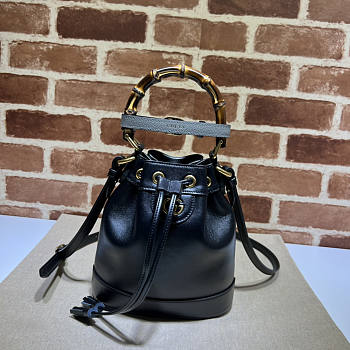 Gucci Diana Mini Bucket Black Bag 19x30.5x6cm