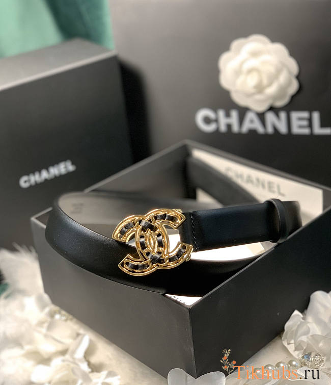 Chanel Black Belt 28mm - 1