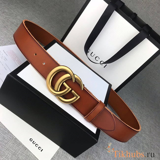 Gucci Brown Belt 3.81cm - 1