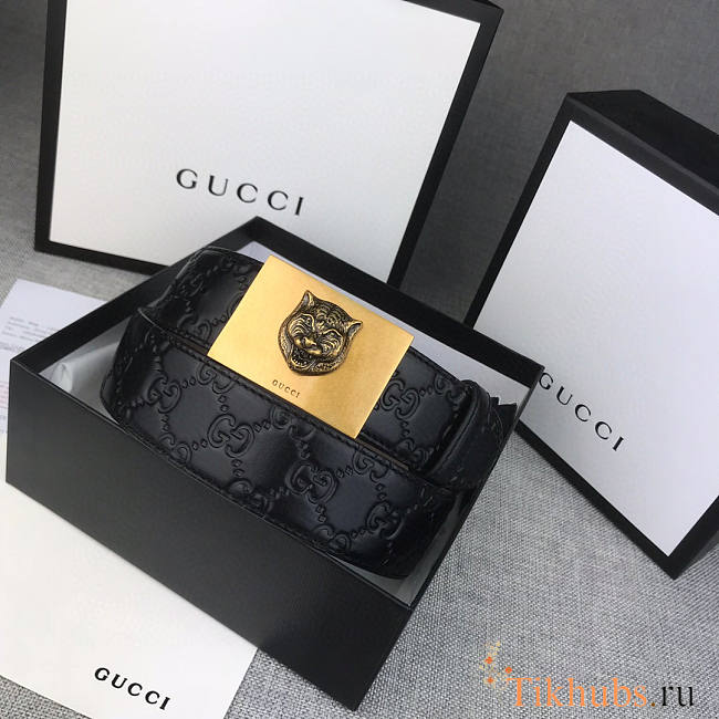 Gucci Black Belt 02 3.81cm - 1