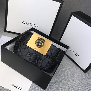 Gucci Black Belt 02 3.81cm