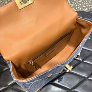 Valentino Roman Stud Shoulder Bag Denim 28cm - 5