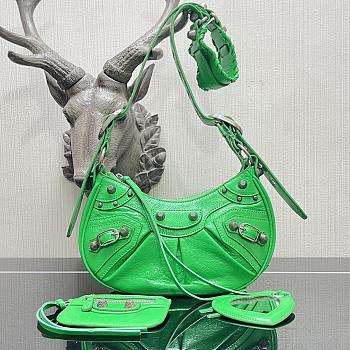 Balenciaga Le Cagole Shoulder Bag In Green 26×16×10cm