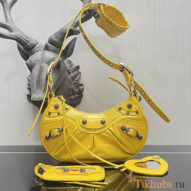 Balenciaga Le Cagole Shoulder Bag In Yellow 26×16×10cm - 1