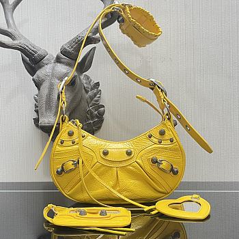 Balenciaga Le Cagole Shoulder Bag In Yellow 26×16×10cm