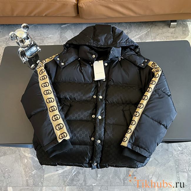 Gucci Hooded Jacket Black Winter Coat 02 - 1