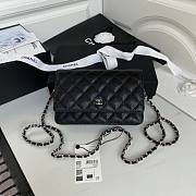 Chanel Chain Wallet Caviar Black Silver New Edition 19cm - 1