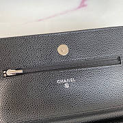 Chanel Chain Wallet Caviar Black Silver New Edition 19cm - 3