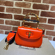 Gucci Top Handle Bag In Orange Leather 675797 Size 21 x 15 x 7 cm - 1