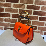Gucci Top Handle Bag In Orange Leather 675797 Size 21 x 15 x 7 cm - 4