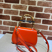 Gucci Top Handle Bag In Orange Leather 675797 Size 21 x 15 x 7 cm - 3
