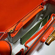 Gucci Top Handle Bag In Orange Leather 675797 Size 21 x 15 x 7 cm - 2