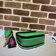 Gucci Small Top Handle Bag With Bamboo Green 21 x 15 x 7 cm - 5