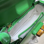 Gucci Small Top Handle Bag With Bamboo Green 21 x 15 x 7 cm - 4