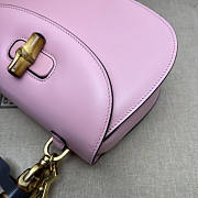 Gucci Small Top Handle Bag With Bamboo Pink 21 x 15 x 7 cm - 6