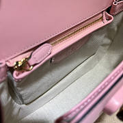 Gucci Small Top Handle Bag With Bamboo Pink 21 x 15 x 7 cm - 5