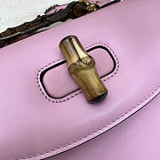 Gucci Small Top Handle Bag With Bamboo Pink 21 x 15 x 7 cm - 3