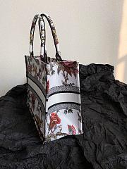 Dior Medium Book Tote White Multicolor Jardin Botanique 36 x 27.5 x 16.5 cm - 6